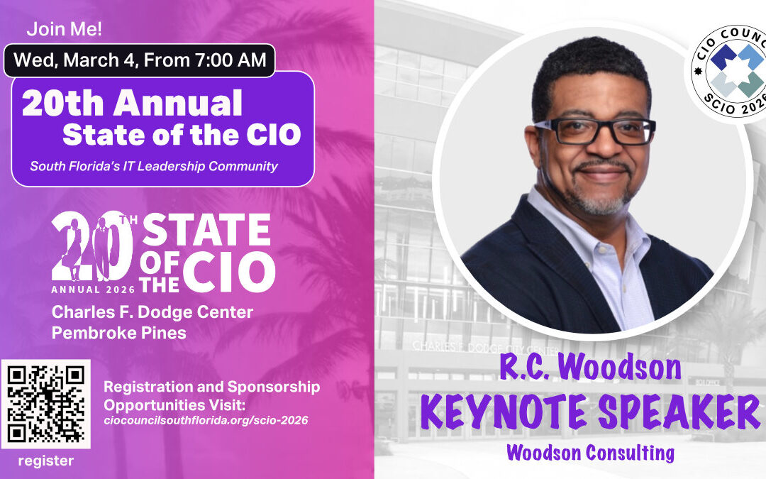 🔵 Welcoming R.C. Woodson as Keynote Speaker for SCIO’26